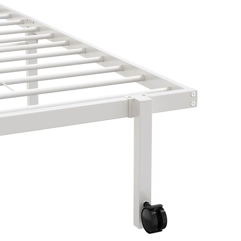 Estrutura de cama sem colchão Dobrável 107x203 cm aço branco