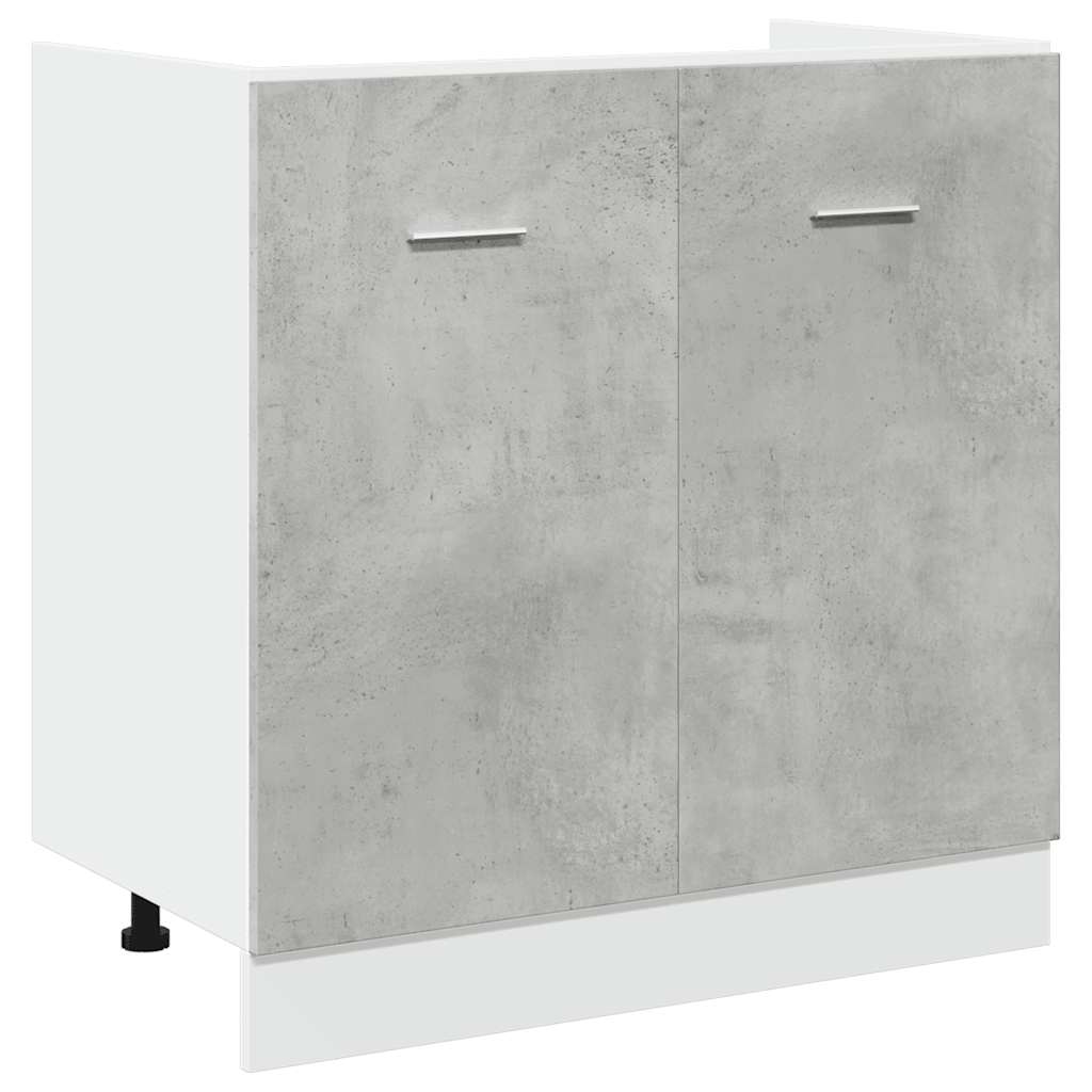 7 pcs conj. móveis casa banho “Lyon” cinza cimento