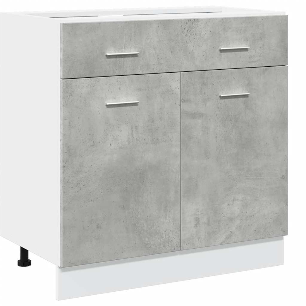 7 pcs conj. móveis casa banho “Lyon” cinza cimento
