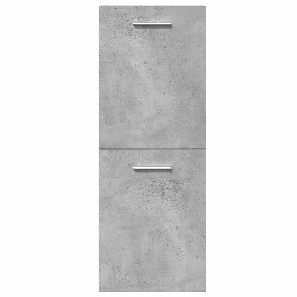 4 pcs conj. móveis casa banho derivados madeira cinza cimento