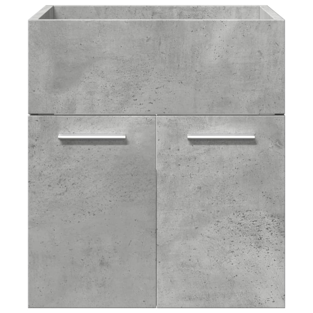 3 pcs conj. móveis casa banho derivados madeira cinza cimento