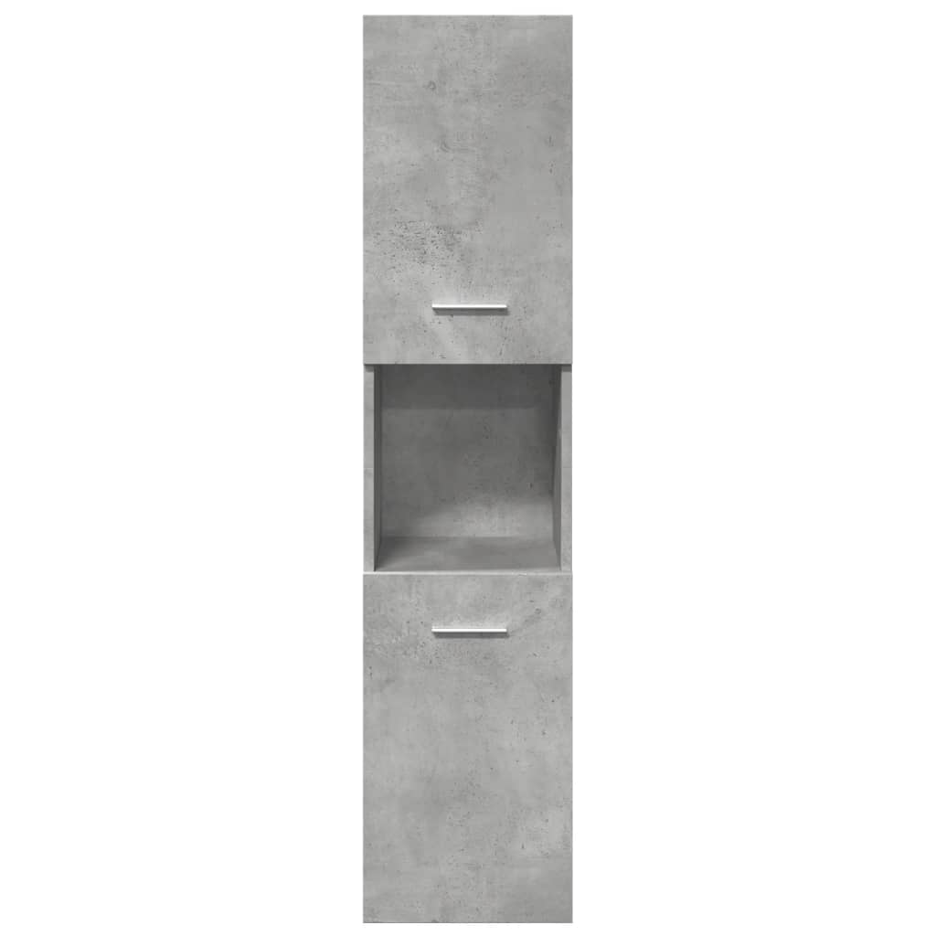 4 pcs conj. móveis casa banho derivados madeira cinza cimento