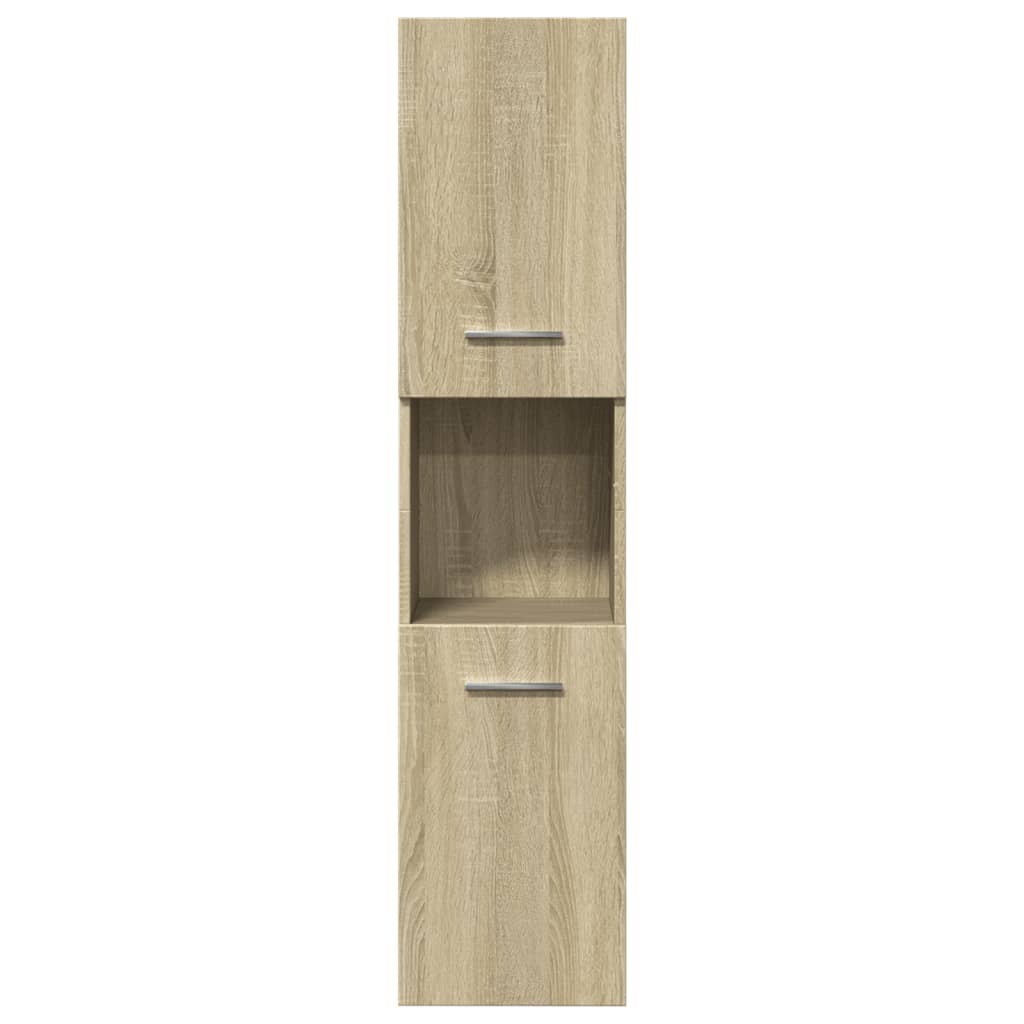 3 pcs conj. móveis casa banho derivados madeira carvalho sonoma
