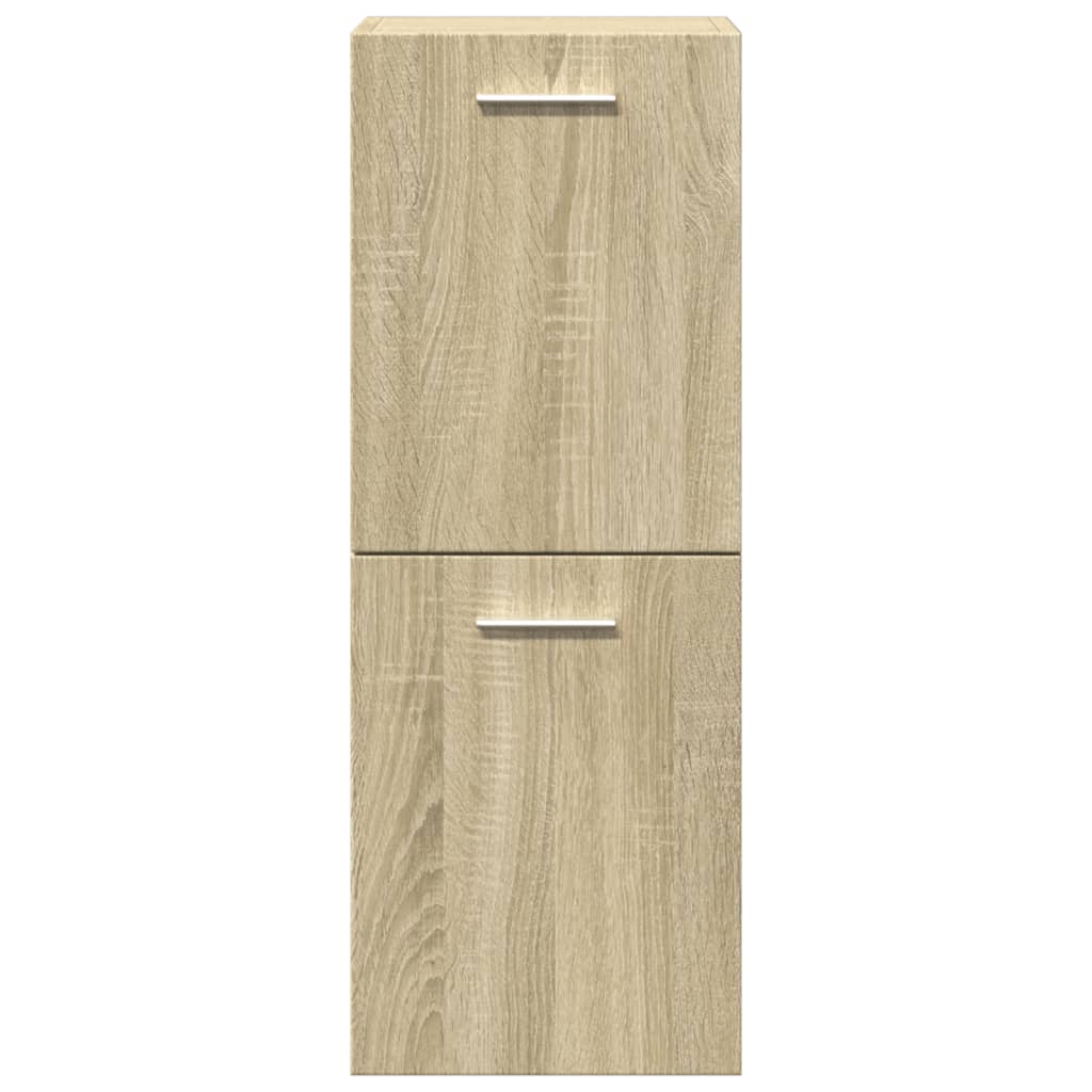 3 pcs conj. móveis casa banho derivados madeira carvalho sonoma