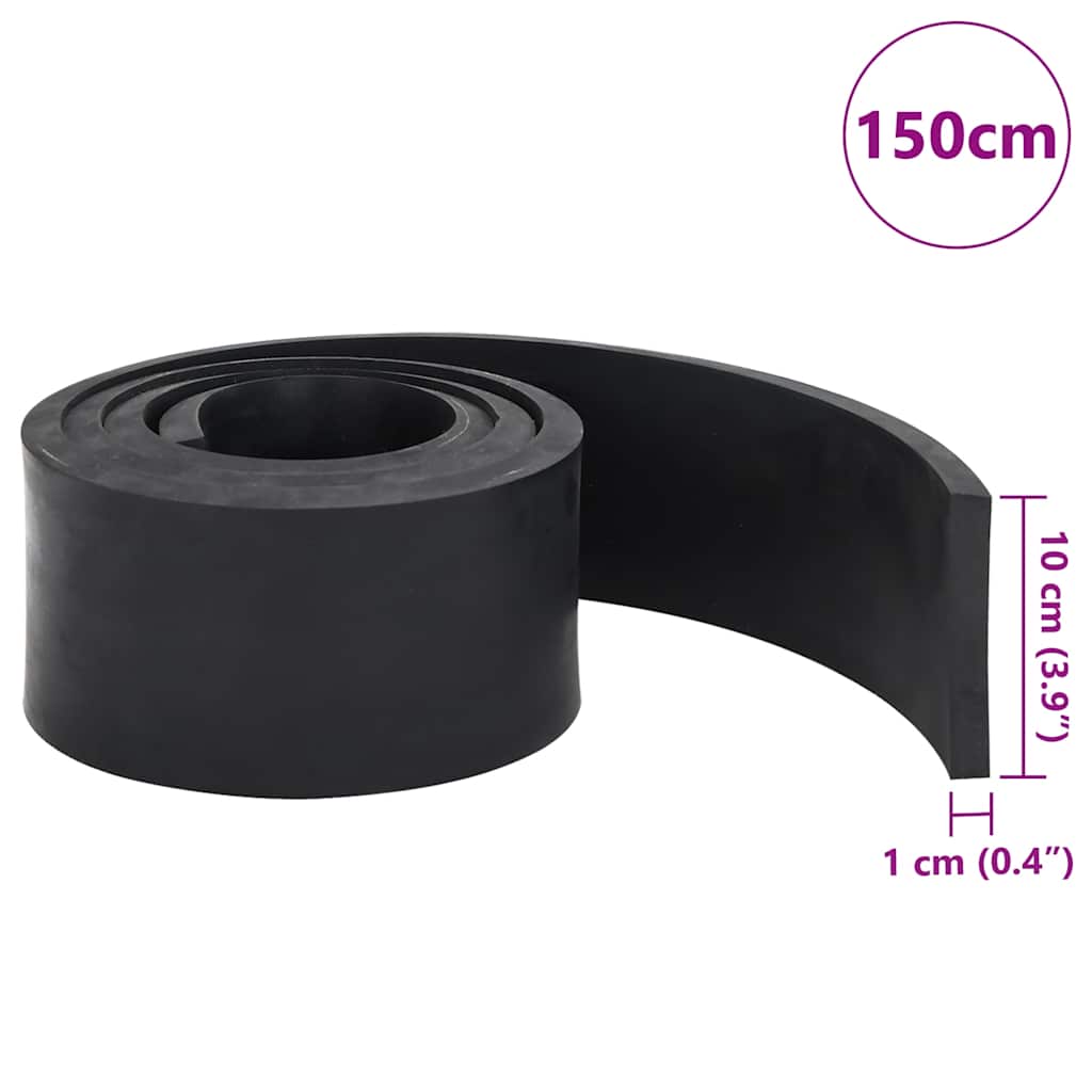 Borda de borracha para limpa-neves 150x10x1 cm preto