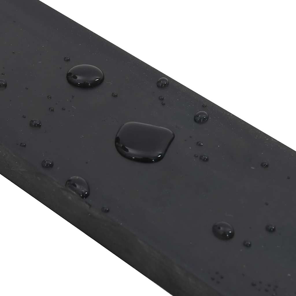 Borda de borracha para limpa-neves 150x8x2 cm preto