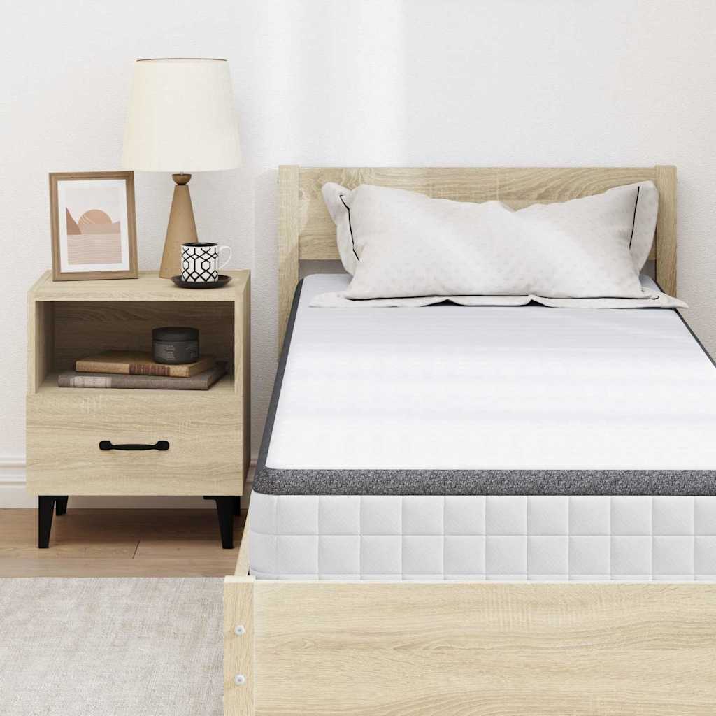 Colchão Branco, Cinza 70 x 200 cm Tecido Tricotado