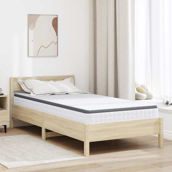 Colchão Branco, Cinza 90 x 190 cm Tecido Tricotado