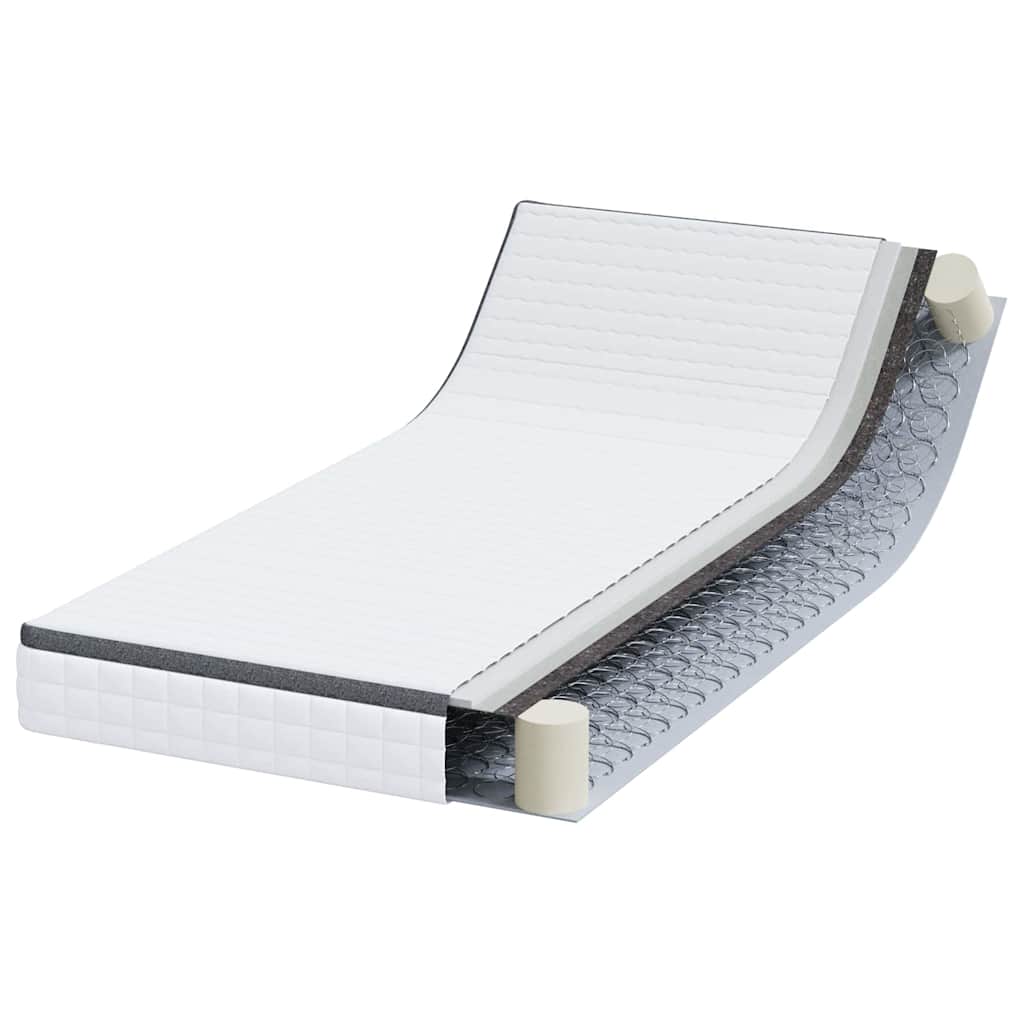 Colchão Branco, Cinza 90 x 190 cm Tecido Tricotado