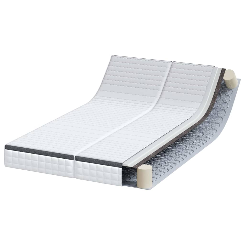 Colchão 2 pcs Branco, Cinza 60 x 200 cm Tecido Tricotado