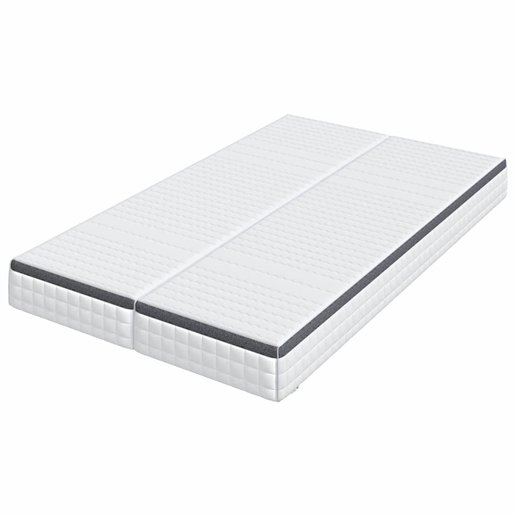 Colchão 2 pcs Branco, Cinza 60 x 200 cm Tecido Tricotado