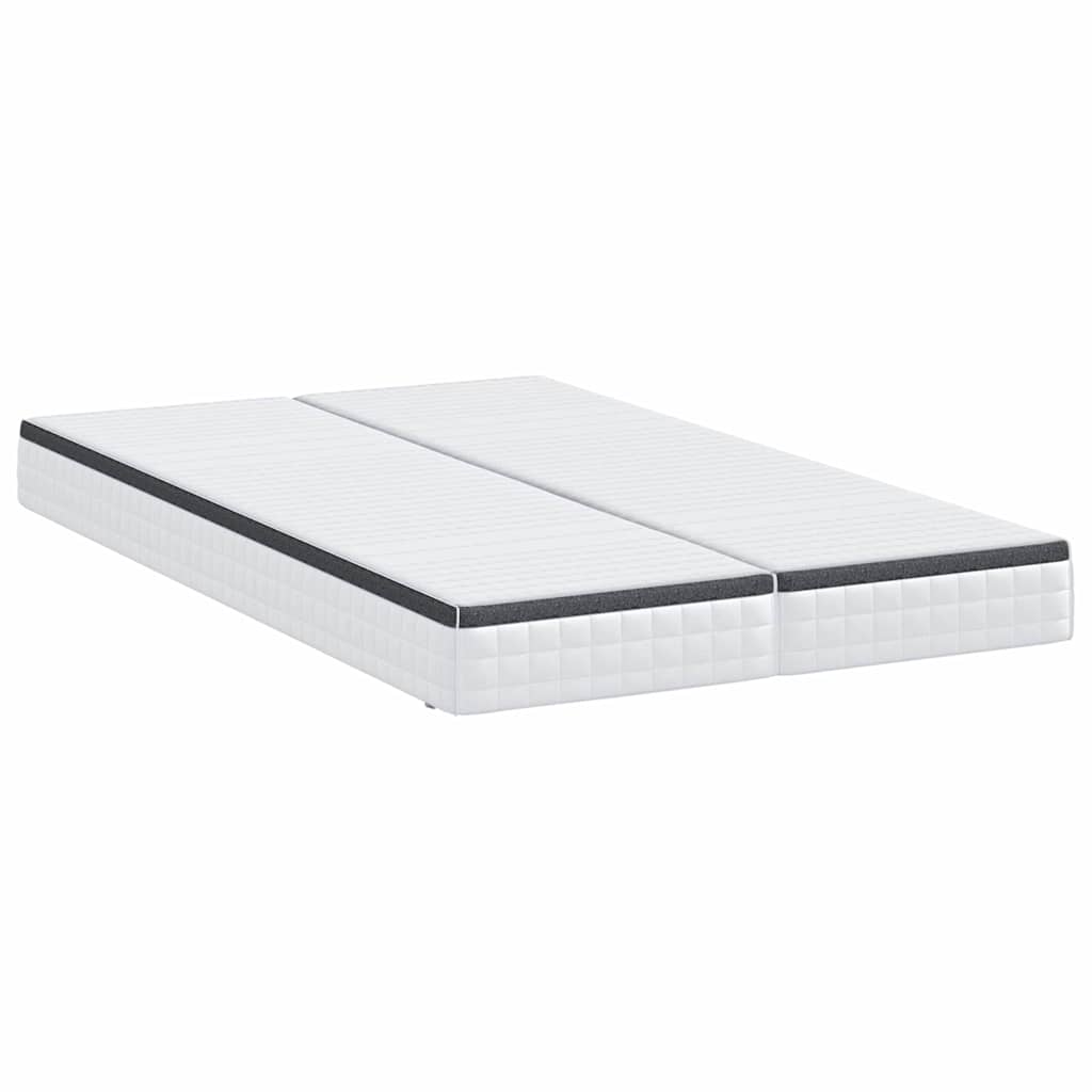 Colchão 2 pcs Branco, Cinza 60 x 200 cm Tecido Tricotado