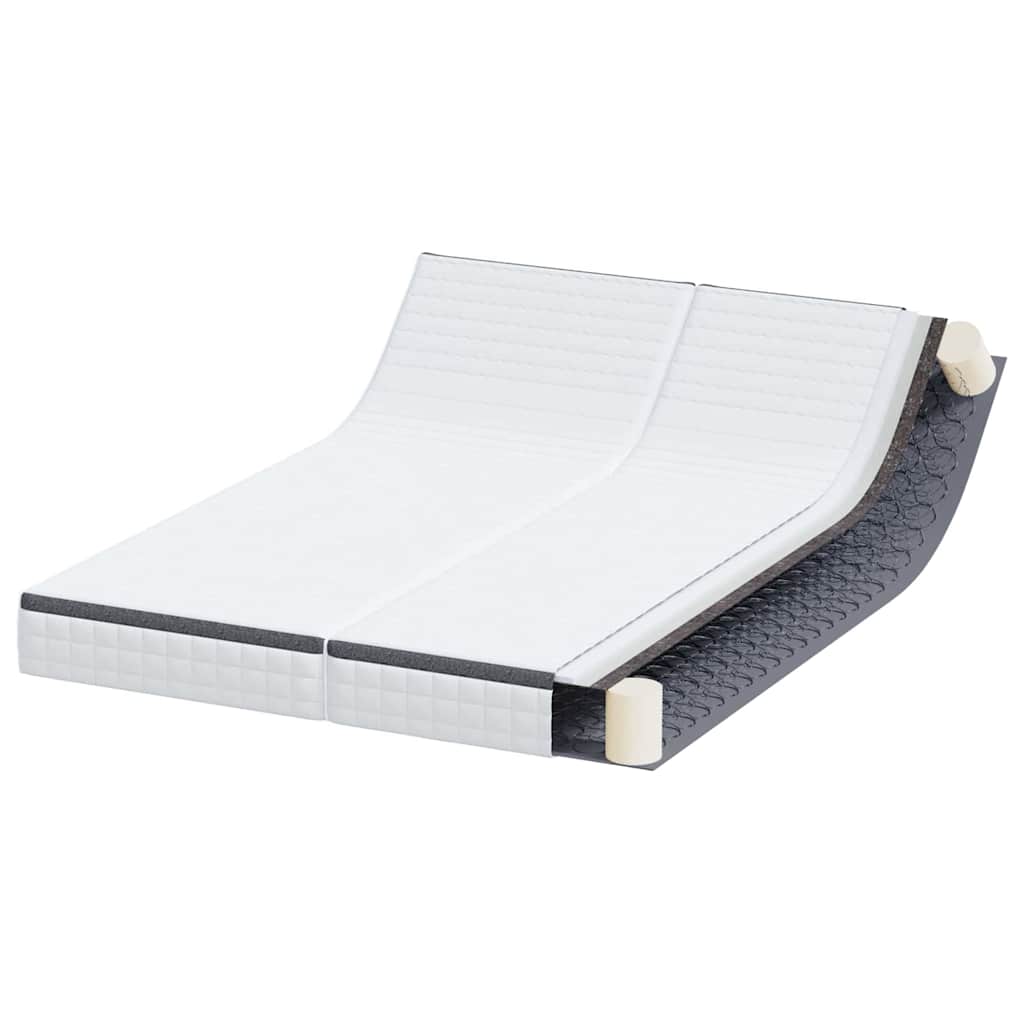 Colchão 2 pcs Branco, Cinza 70 x 200 cm Tecido Tricotado