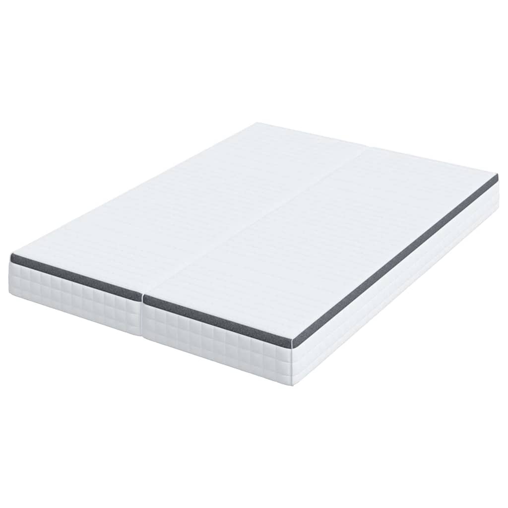 Colchão 2 pcs Branco, Cinza 70 x 200 cm Tecido Tricotado