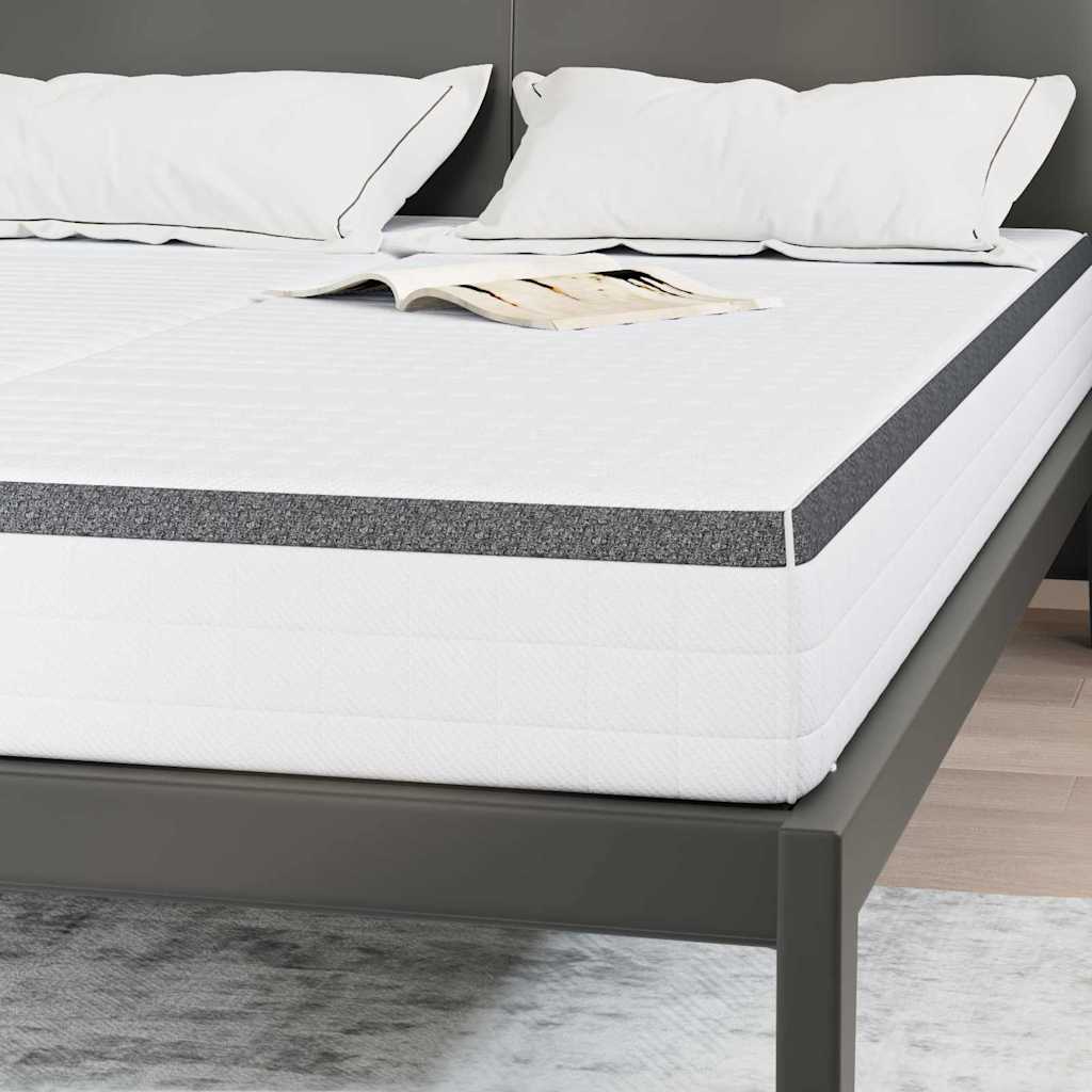 Colchão 2 pcs Branco, Cinza 80 x 200 cm Tecido Tricotado