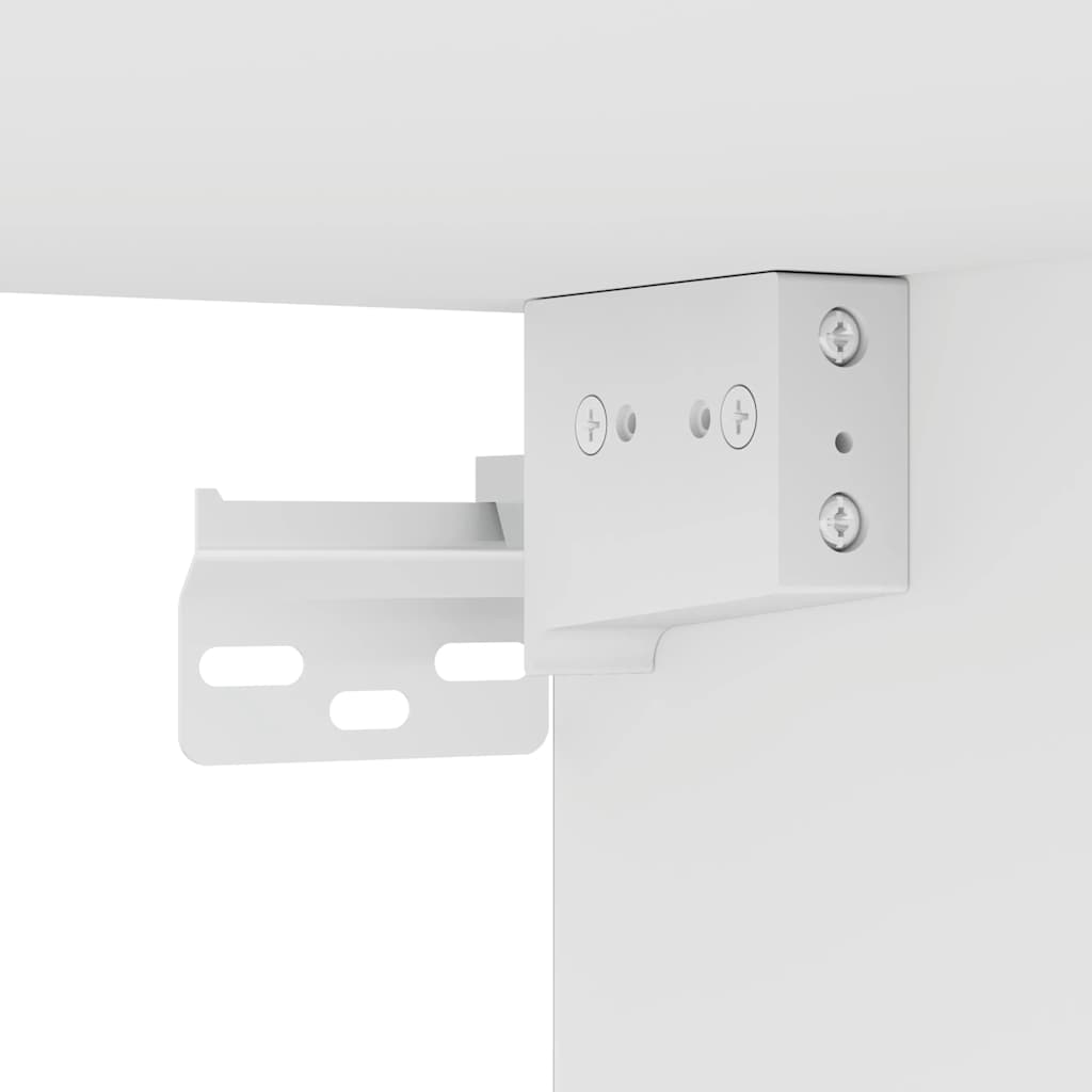 Armário de parede da garagem branco madeira engenheirada