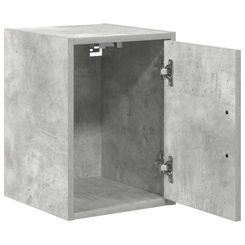 Armário de parede garagem concreto cinza madeira engenheirada