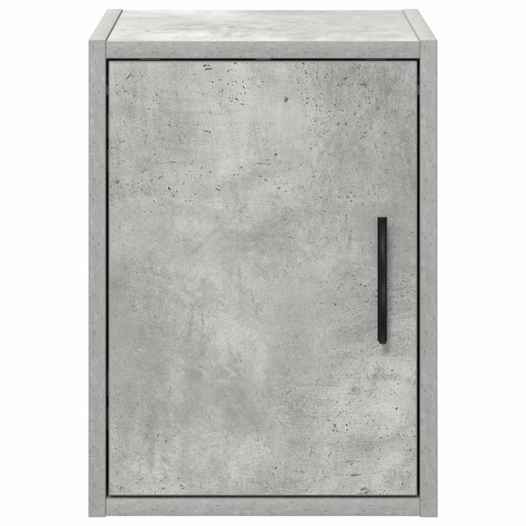 Armário de parede garagem concreto cinza madeira engenheirada