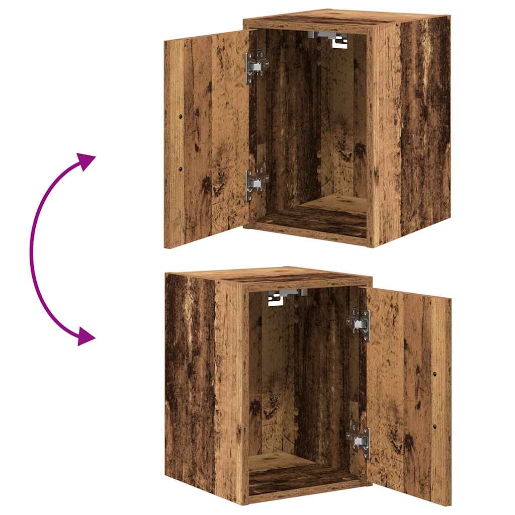 Armários de parede para garagem 2 pcs derivados de madeira