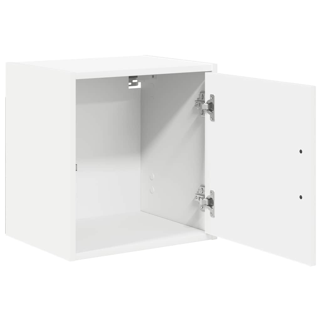 Armário de parede da garagem branco madeira engenheirada