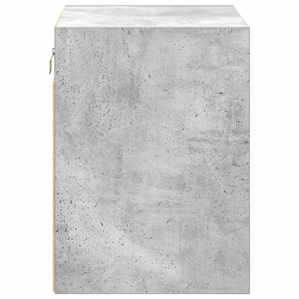 Armário de parede garagem concreto cinza madeira engenheirada