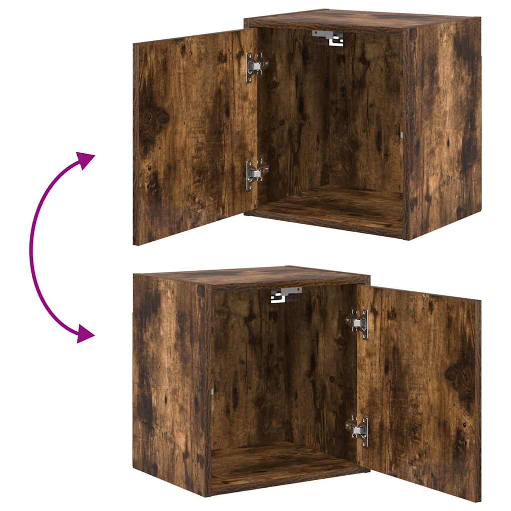Armários de parede para garagem 2 pcs derivados de madeira