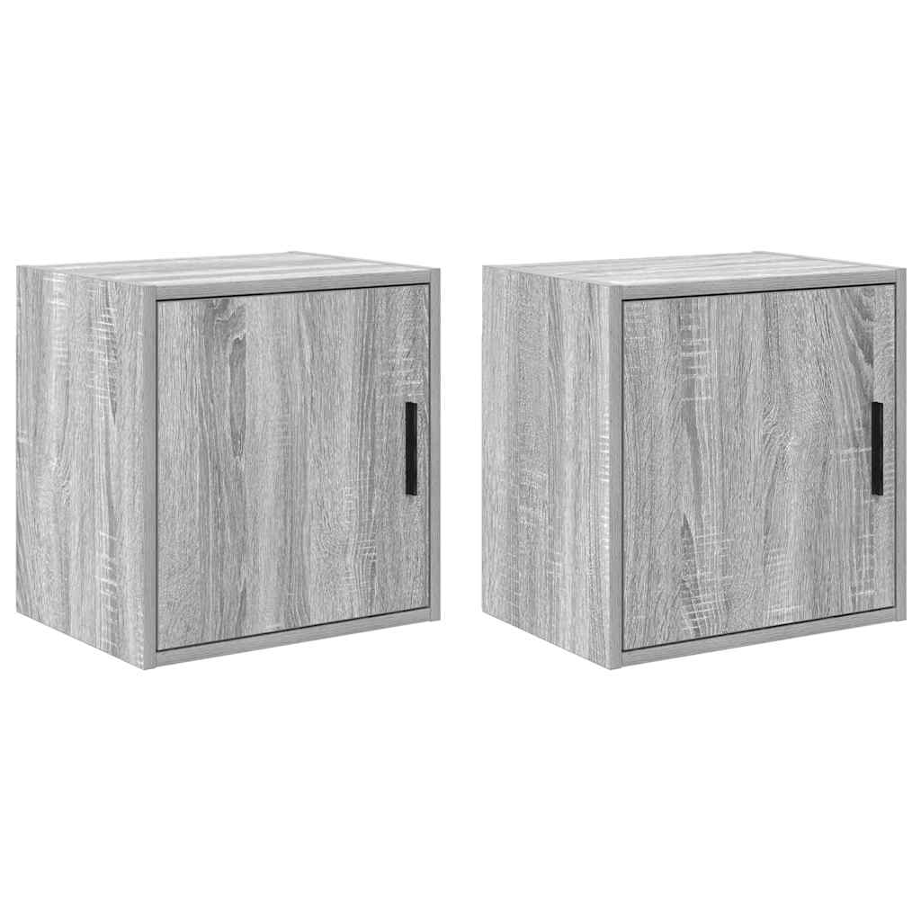 Armários de parede para garagem 2 pcs derivados de madeira