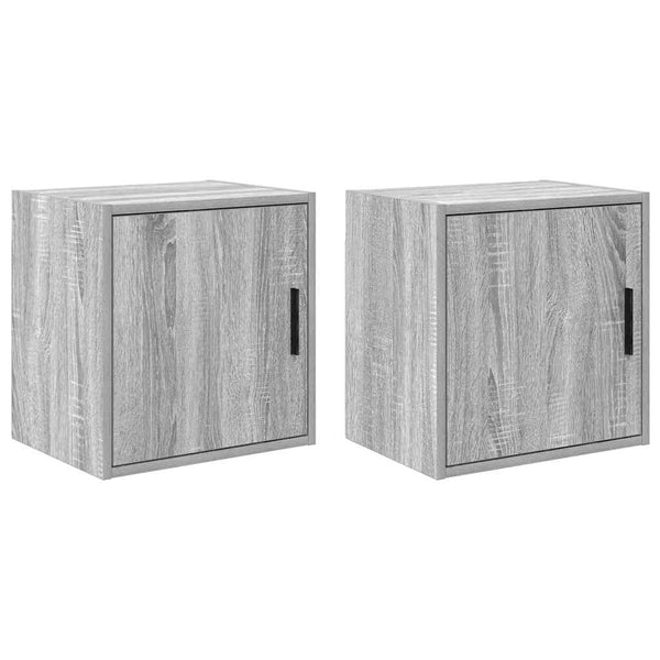 Armários de parede para garagem 2 pcs derivados de madeira