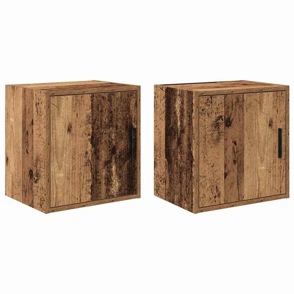 Armários de parede para garagem 2 pcs derivados de madeira