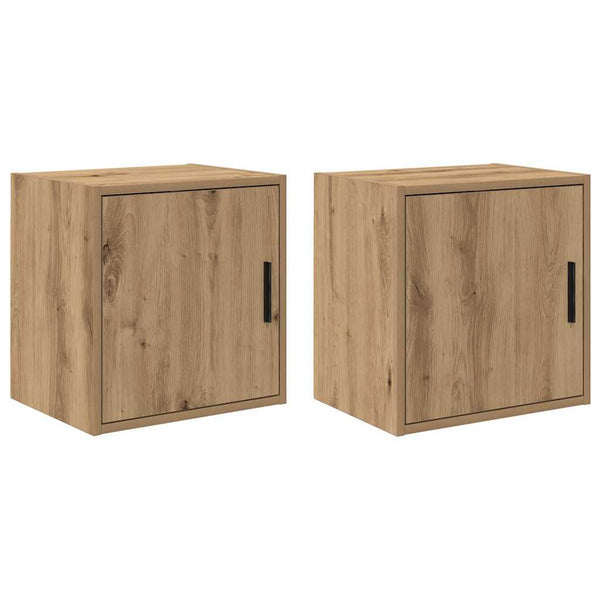Armários de parede para garagem 2 pcs derivados de madeira
