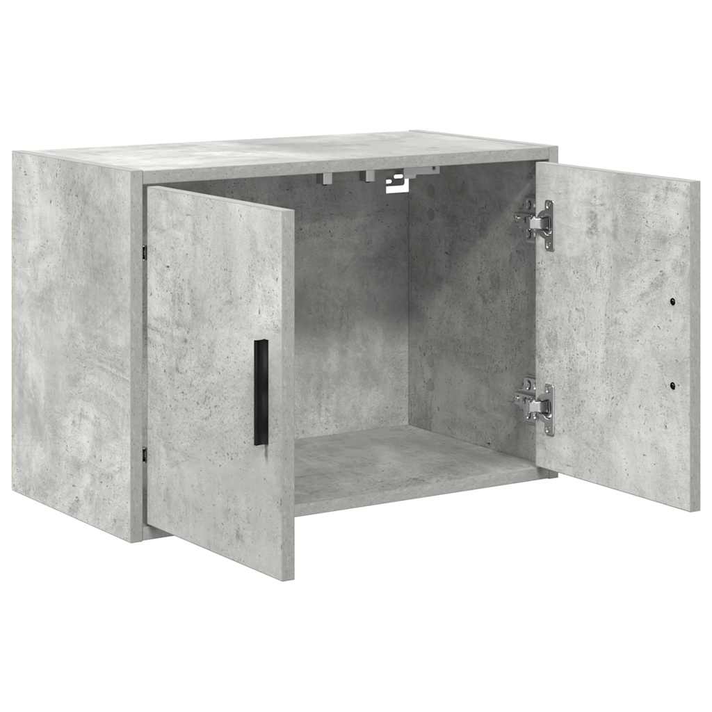 Armário de parede garagem concreto cinza madeira engenheirada