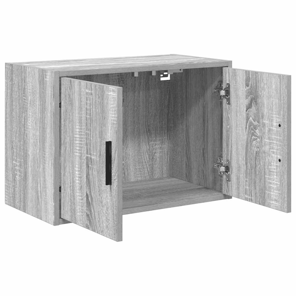 Armário de parede de garagem cinza Sonoma madeira engenheirada