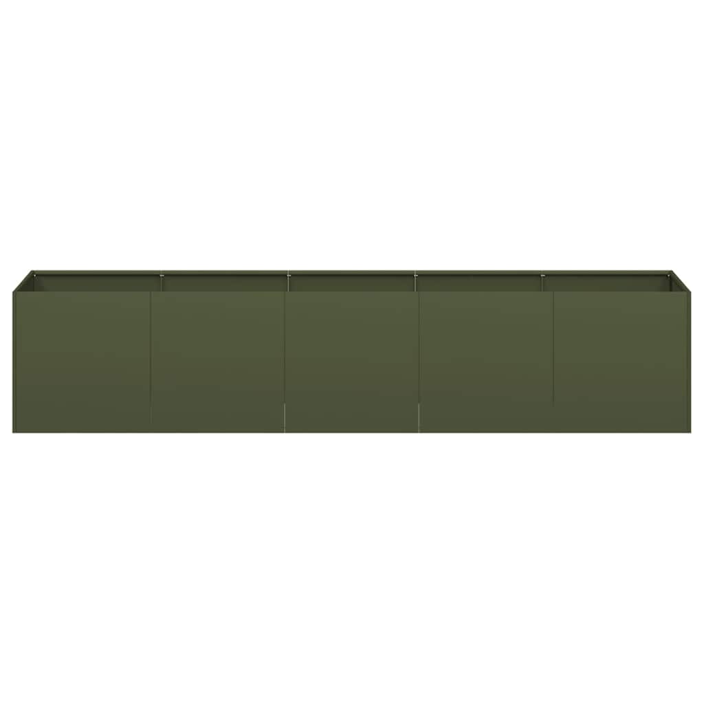 Vaso floreira 200x40x40 cm aço laminado a frio verde