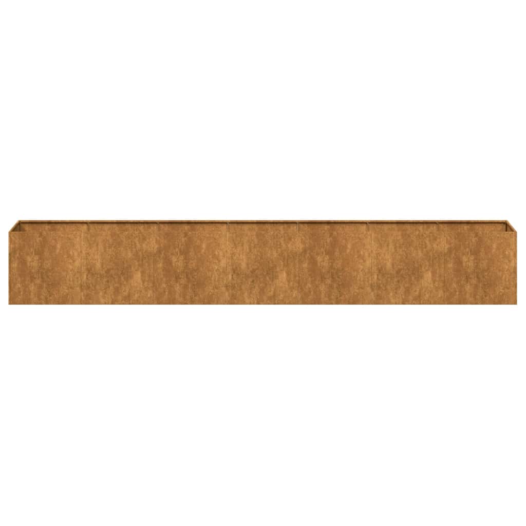 Floreira enferrujada 280x40x40 cm aço resistente