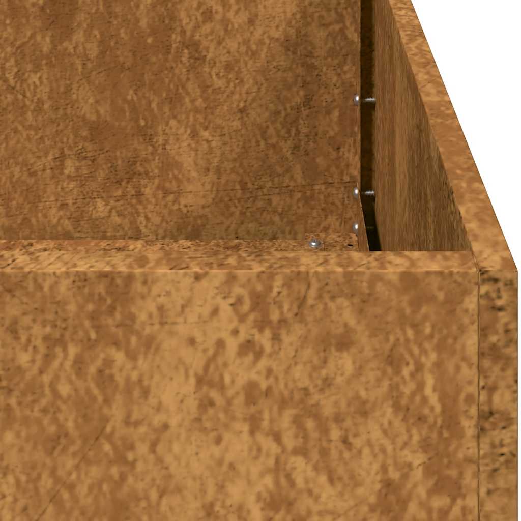 Floreira enferrujada 280x40x40 cm aço resistente