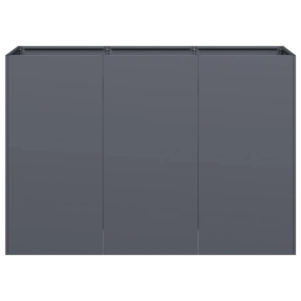 Vaso/floreira 120x40x80 cm aço laminado a frio antracite