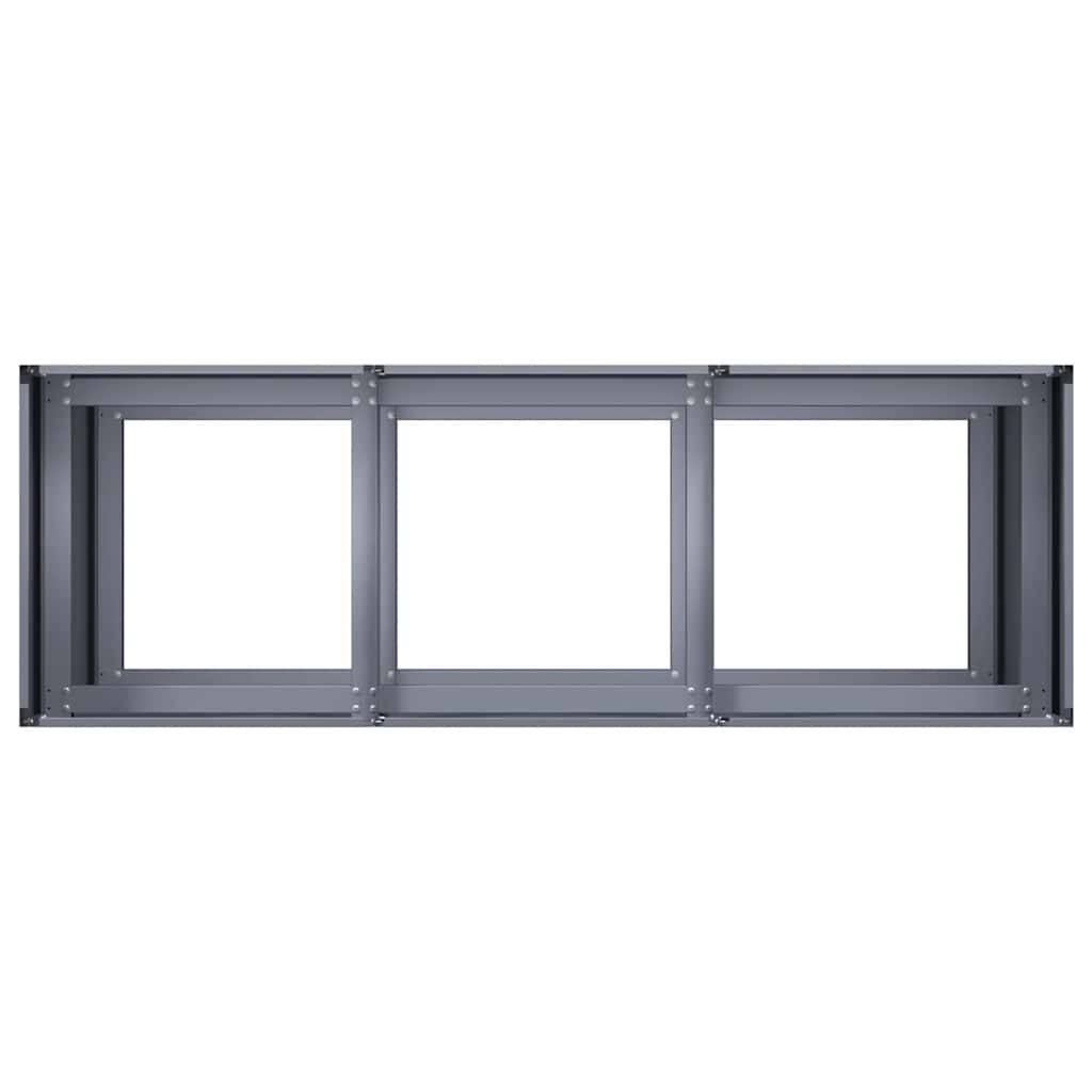 Vaso/floreira 120x40x80 cm aço laminado a frio antracite
