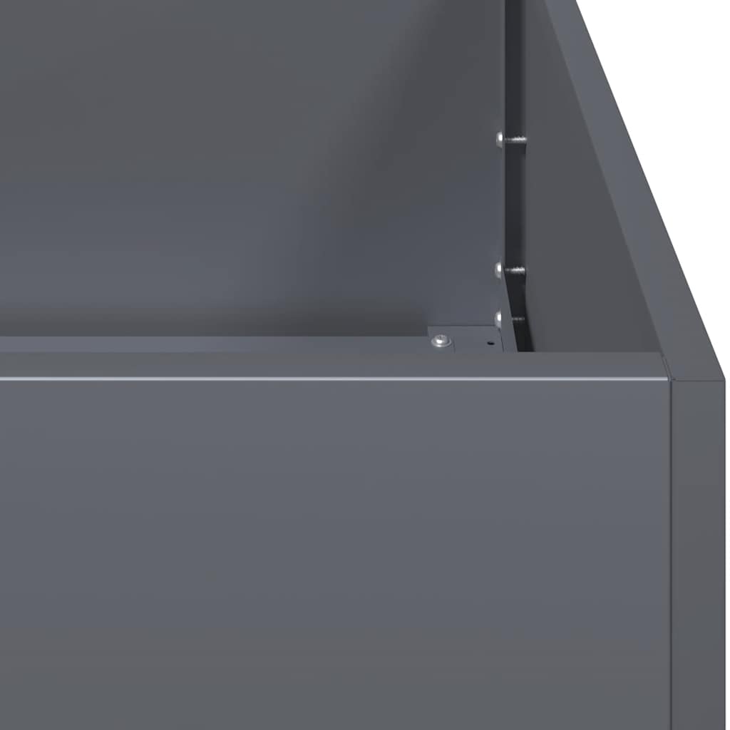 Vaso/floreira 120x40x80 cm aço laminado a frio antracite