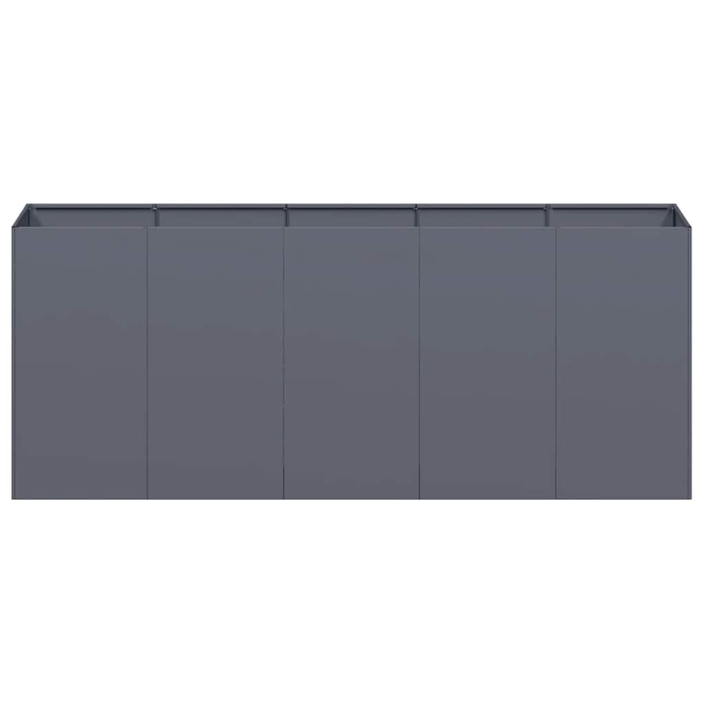Vaso/floreira 200x40x80 cm aço laminado a frio antracite