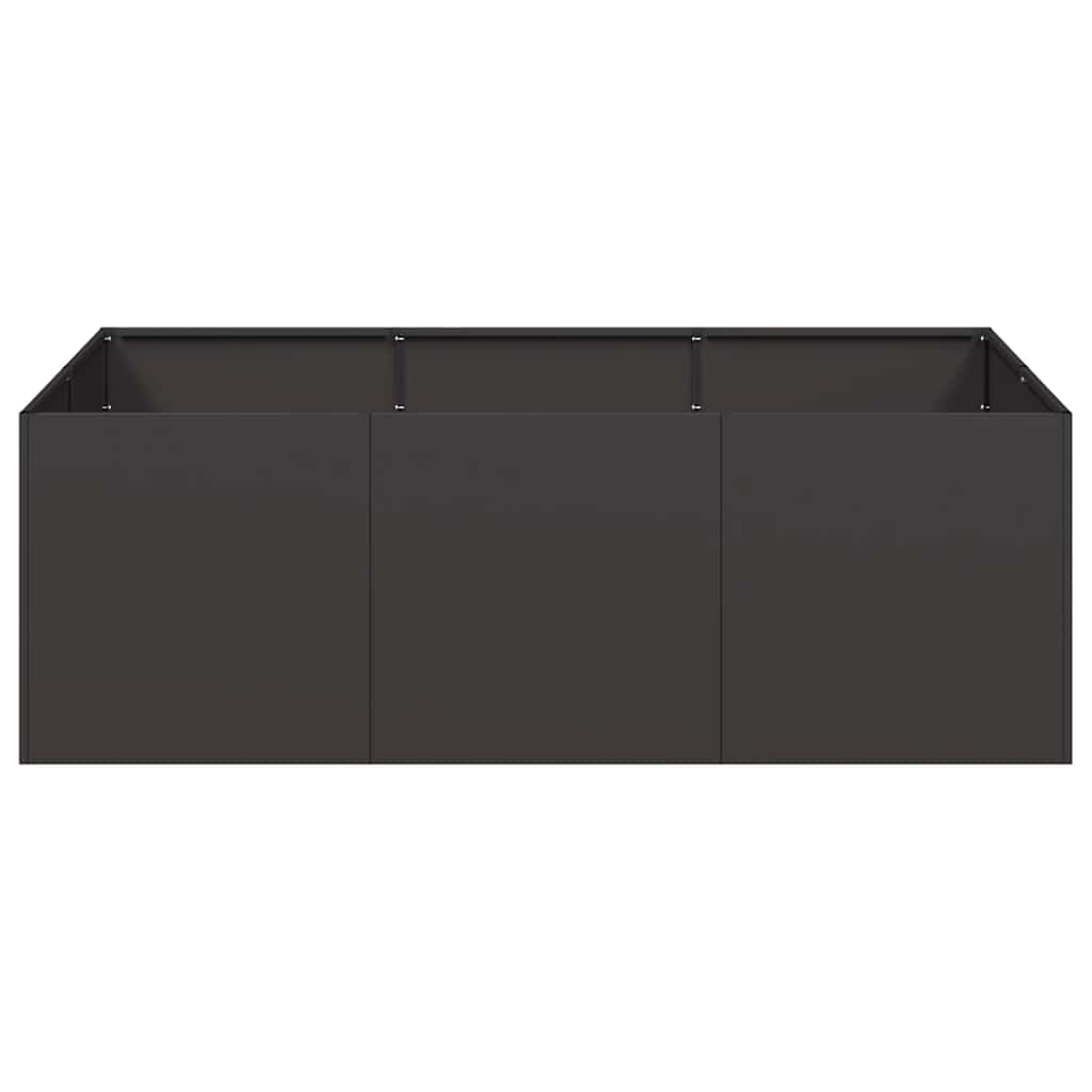 Vaso floreira 120x80x40 cm aço preto