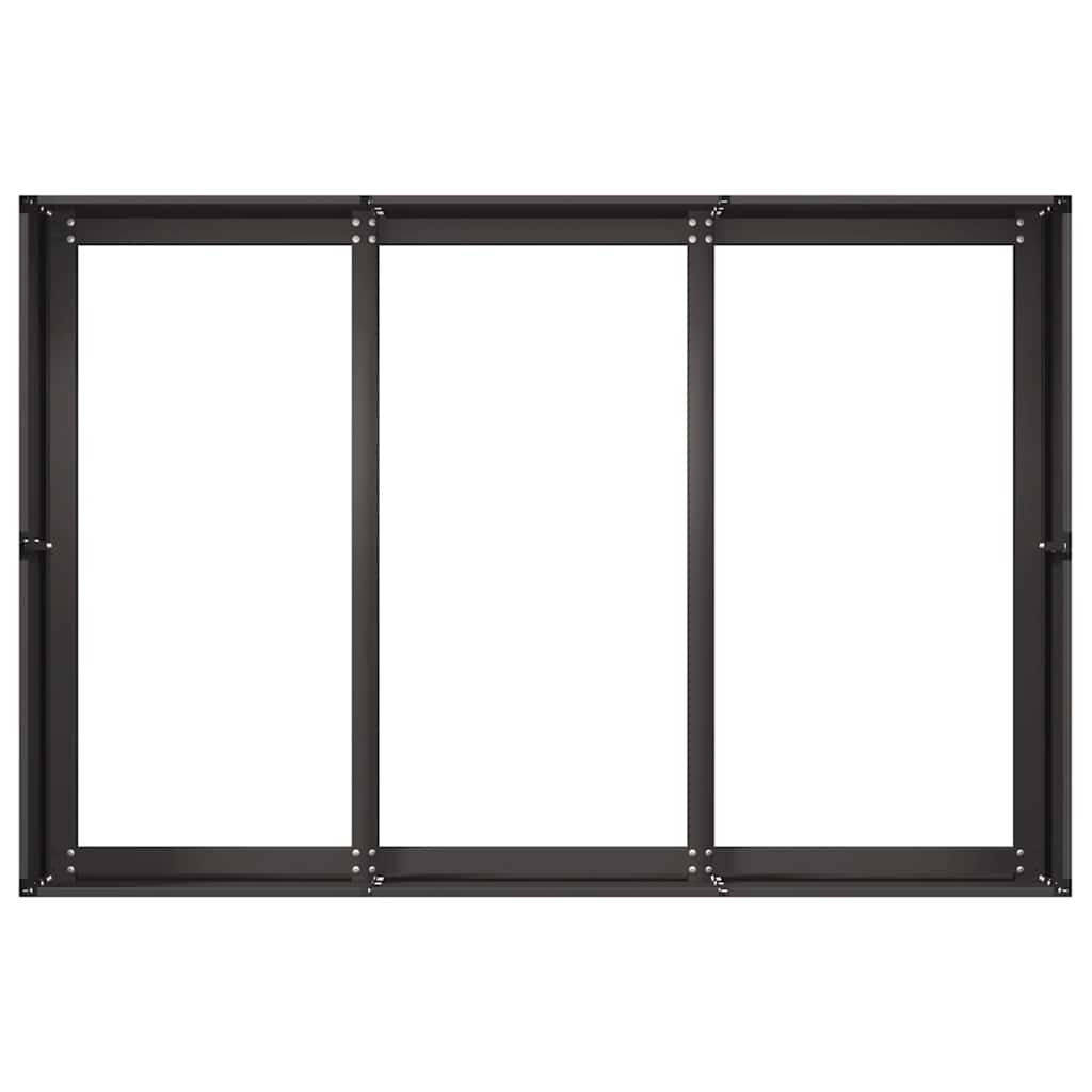Vaso floreira 120x80x40 cm aço preto