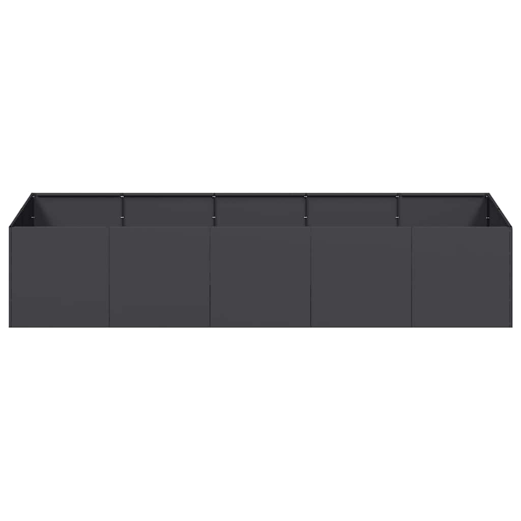 Vaso floreira 200x80x40 cm aço preto