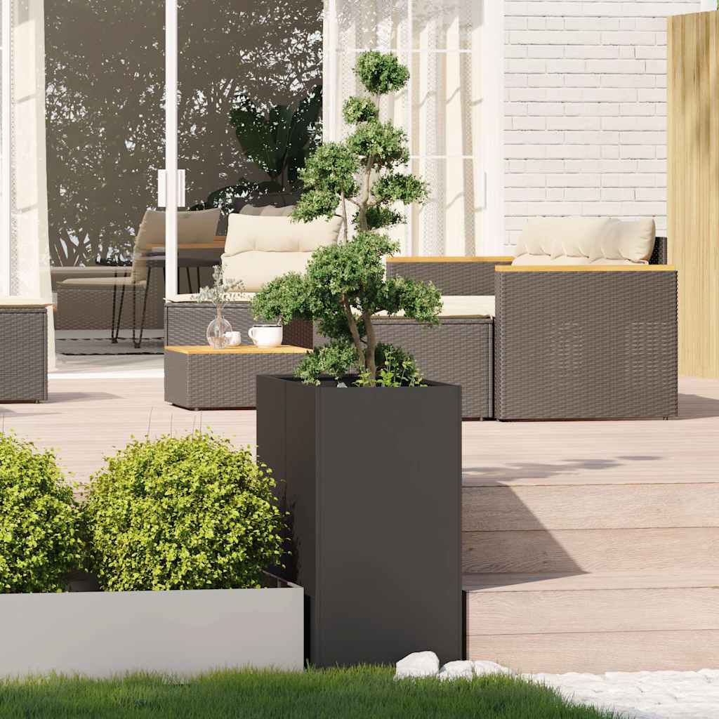 Vaso floreira 40x80x80 cm aço preto