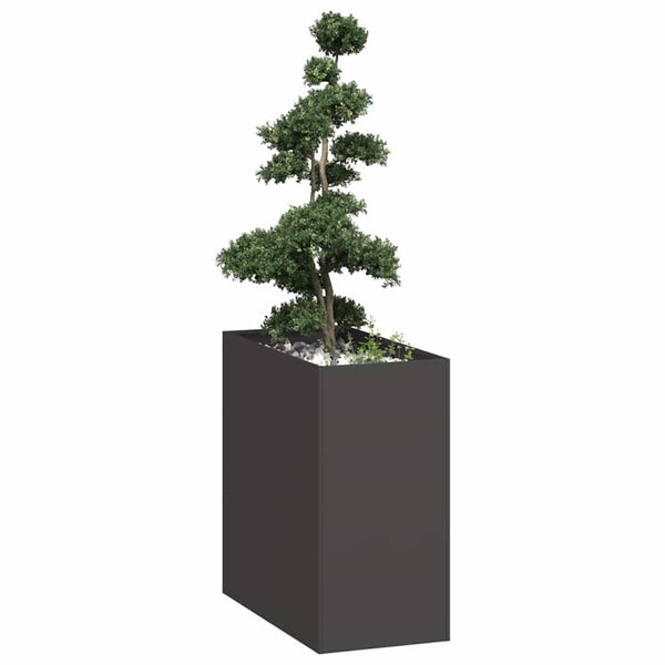 Vaso floreira 40x80x80 cm aço preto