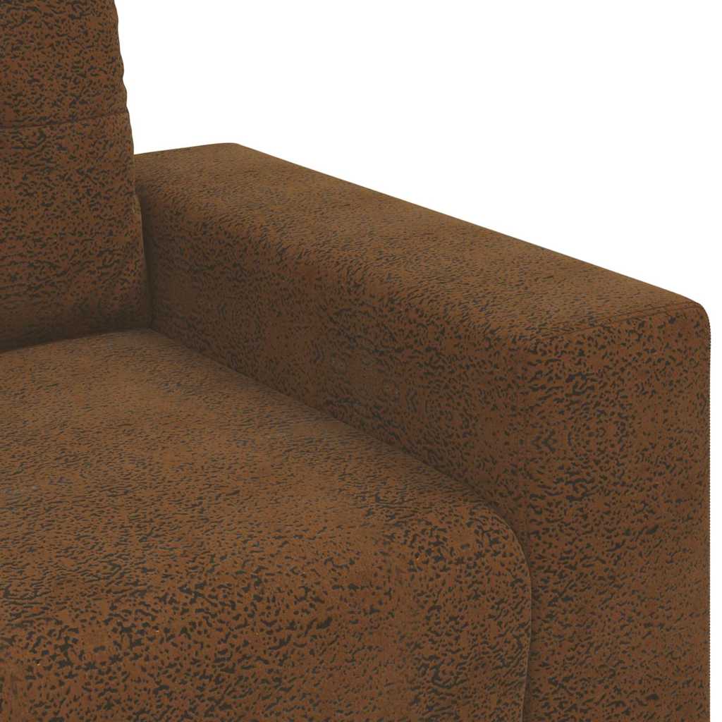 Sofá 2 pcs Castanho 221 x 78 x 80 cm Couro sintético