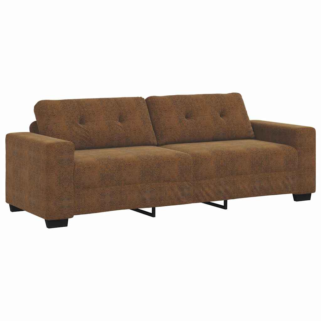 Sofá 2 pcs Castanho 221 x 78 x 80 cm Couro sintético