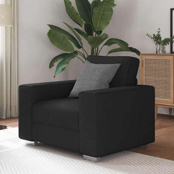 Sofá com almofada Preto 100 x 77 x 82 cm tecido