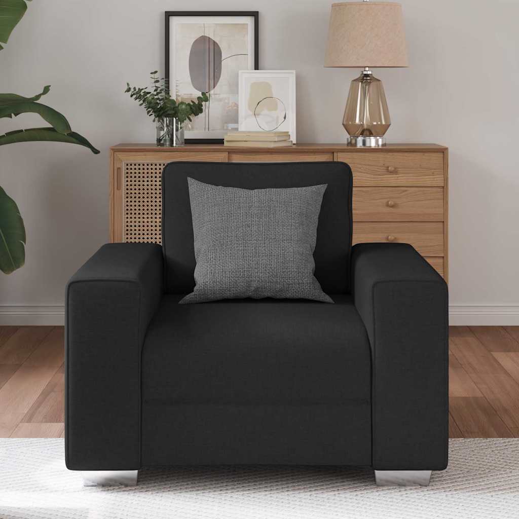 Sofá com almofada Preto 100 x 77 x 82 cm tecido