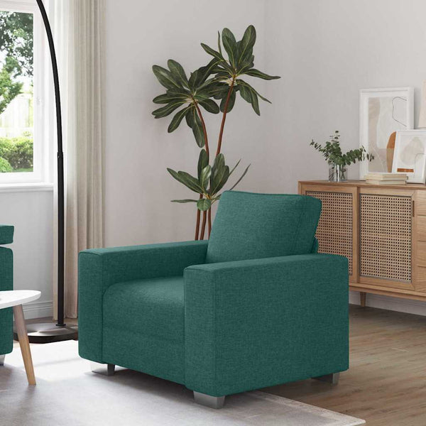 Sofá com almofada Verde-escuro 100 x 77 x 82 cm tecido