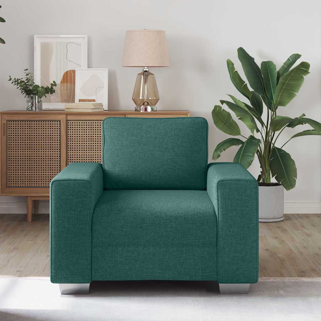 Sofá com almofada Verde-escuro 100 x 77 x 82 cm tecido